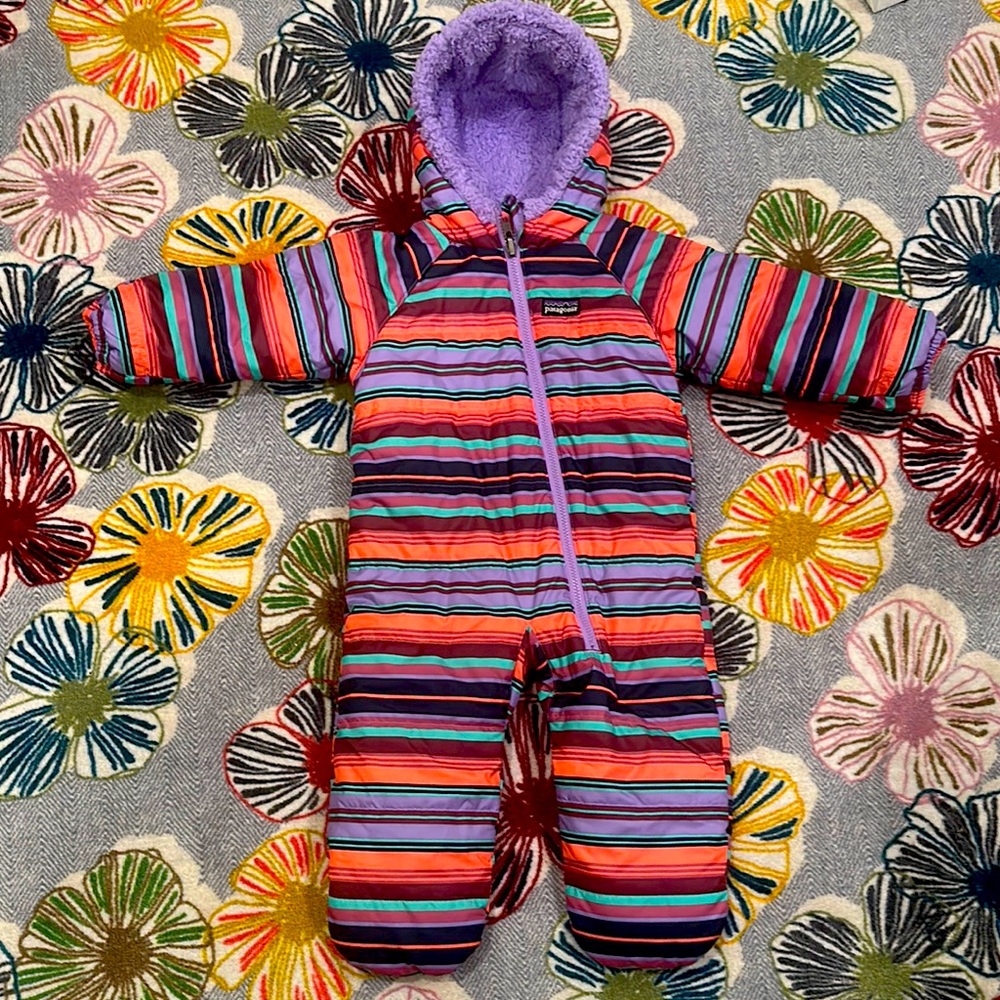 Patagonia Kids Striped Puffer Suit - Multicolor